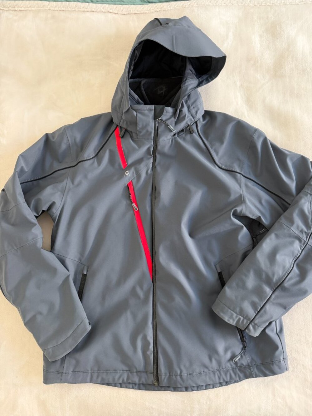 Volkl Mens 2XL Sensortex 20K Ski Jacket Nano Tech 4 Way Stretch Hooded Snowboard